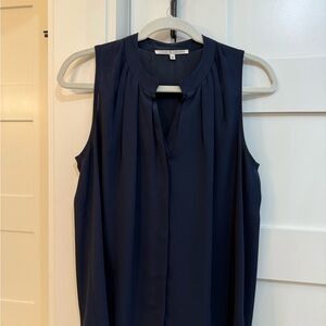 Collective Concepts Navy Sleeveless Blouse